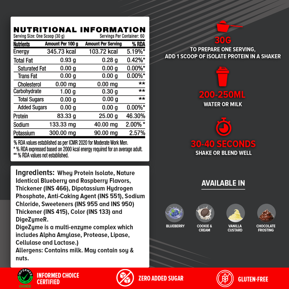 AMP Pure Isolate Whey Protein GNC