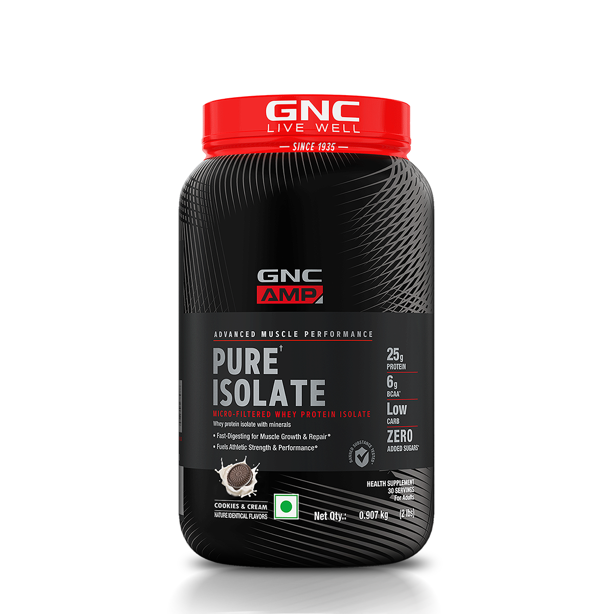 AMP Pure Isolate Whey Protein GNC