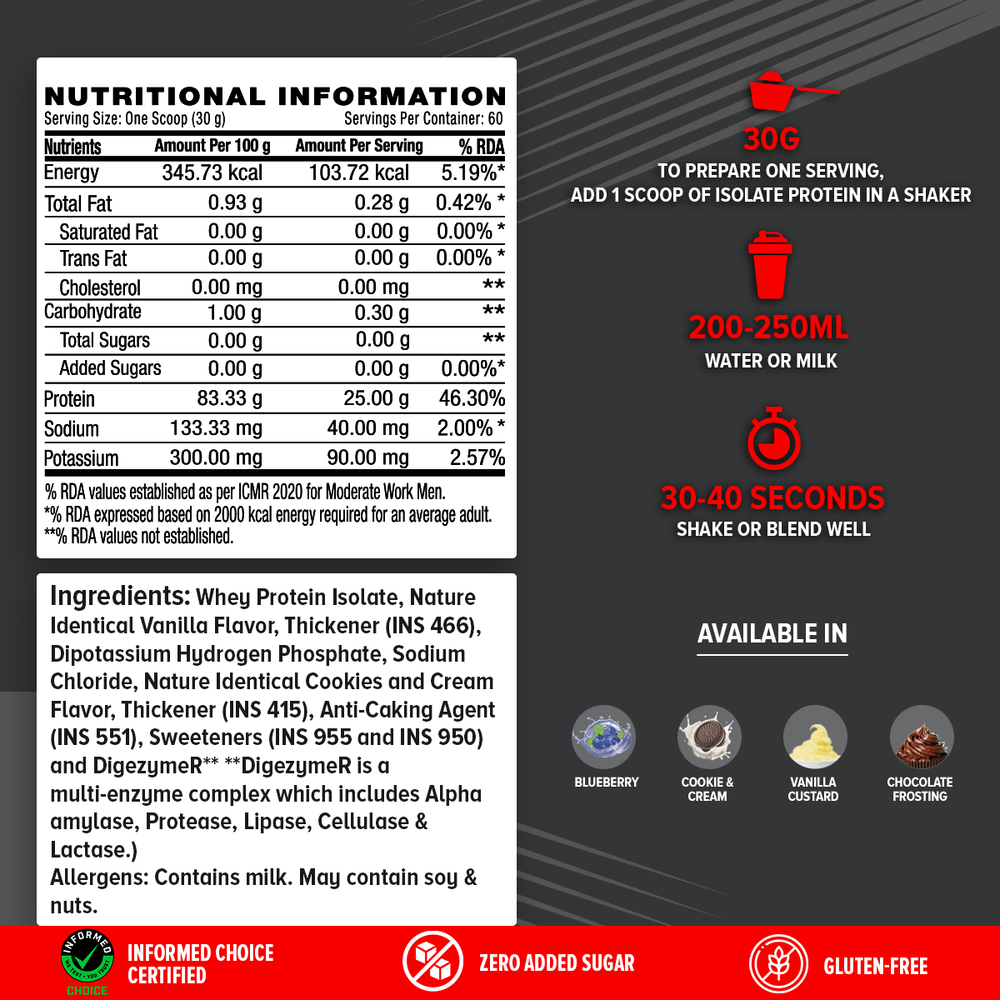 AMP Pure Isolate Whey Protein GNC