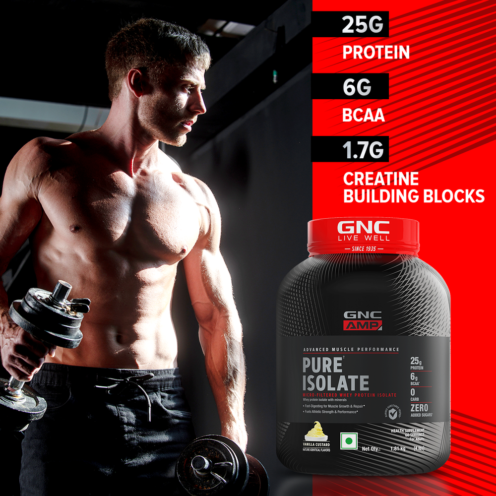 AMP Pure Isolate Whey Protein GNC