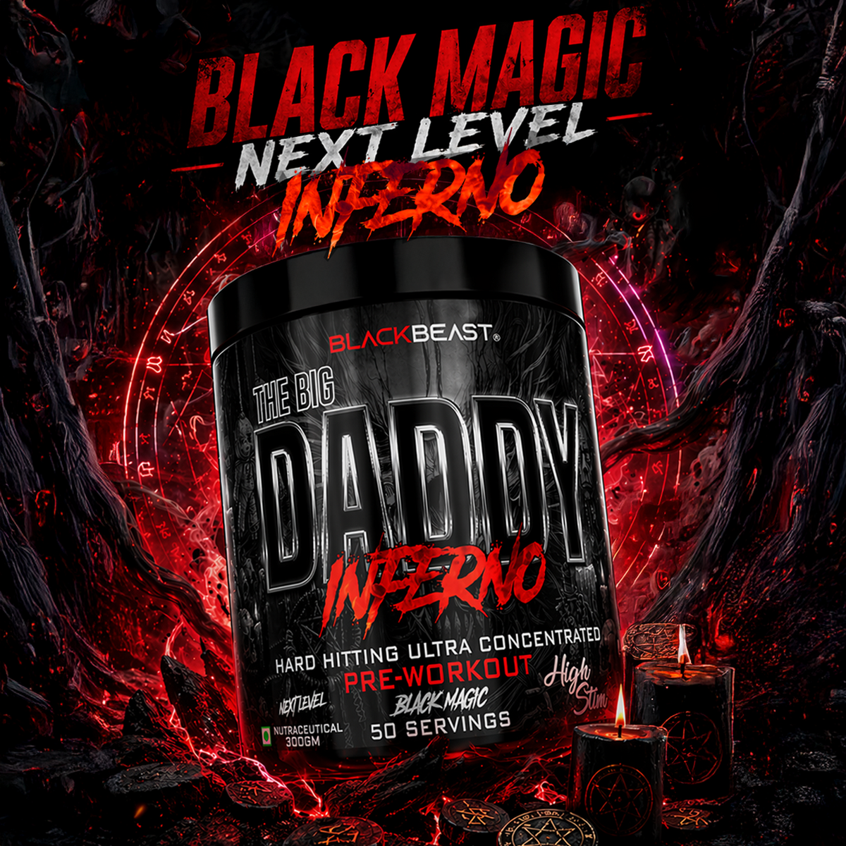 Black Beast The Big Daddy Inferno Preworkout Powder 300g