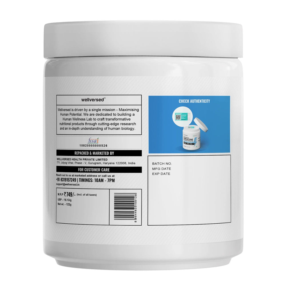 Wellcore Micronised Creatine Monohydrate Powder 122g Tropical Tango