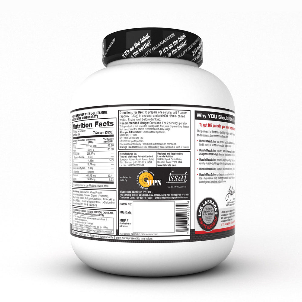 Labrada Muscle Mass Gainer Powder Protein Shake