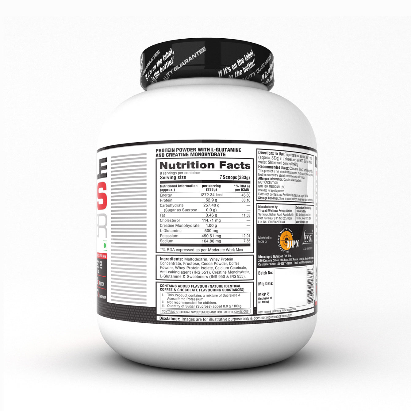 Labrada Muscle Mass Gainer Powder Protein Shake