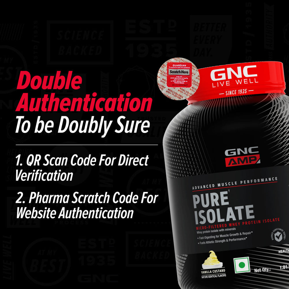 AMP Pure Isolate Whey Protein GNC