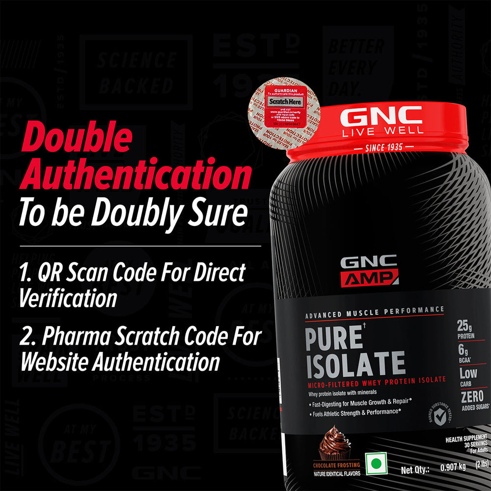 AMP Pure Isolate Whey Protein GNC