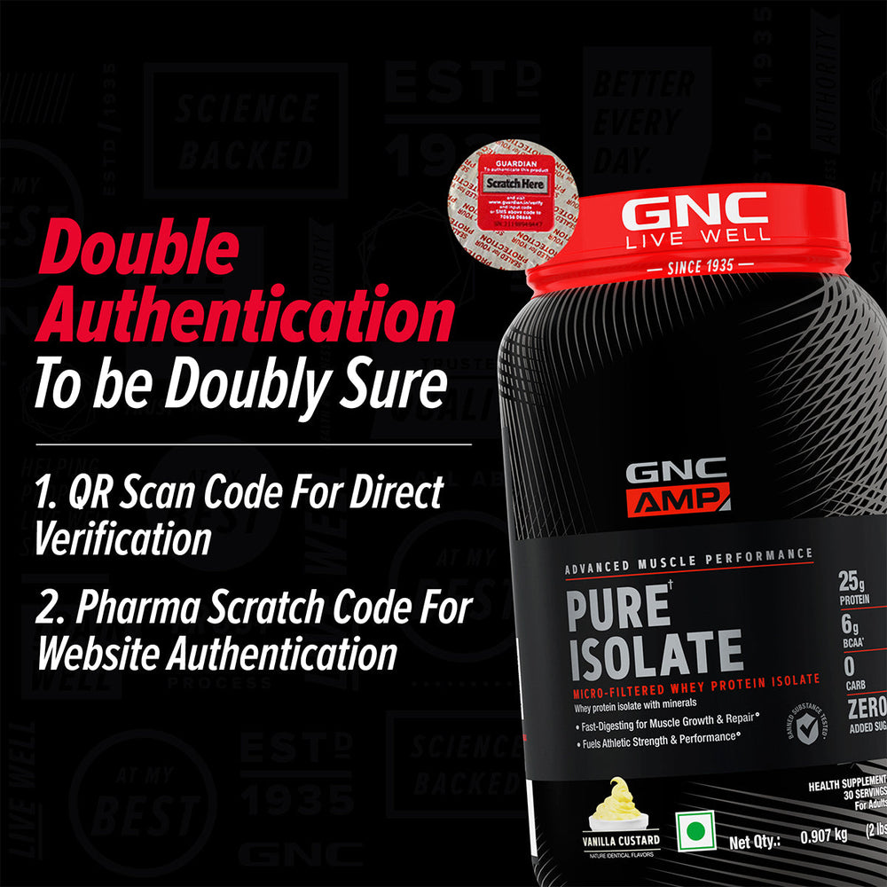 AMP Pure Isolate Whey Protein GNC