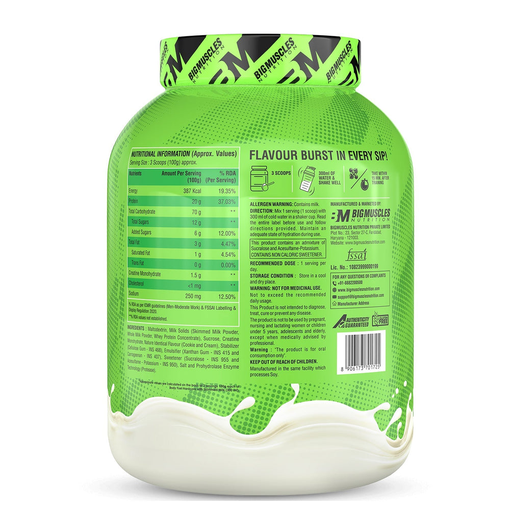 Body Fuel Hardcore Mass Gainer BigMuscles Nutrition