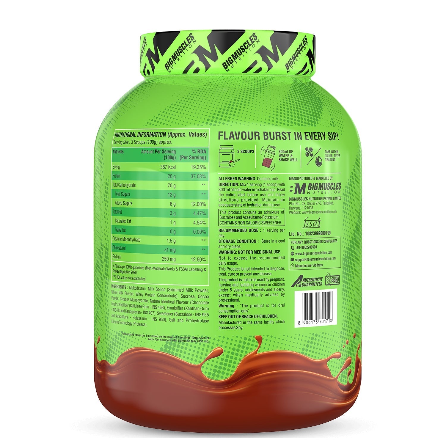 Body Fuel Hardcore Mass Gainer BigMuscles Nutrition