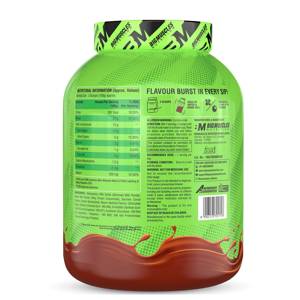 Body Fuel Hardcore Mass Gainer BigMuscles Nutrition