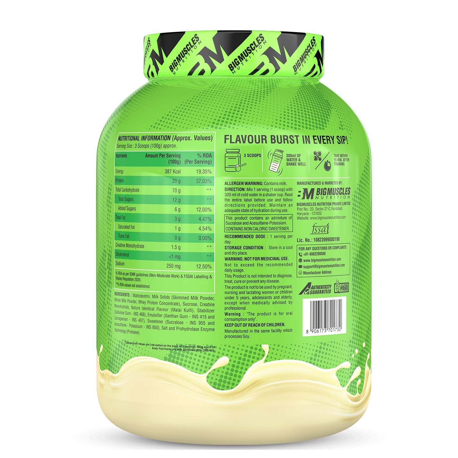 Body Fuel Hardcore Mass Gainer BigMuscles Nutrition