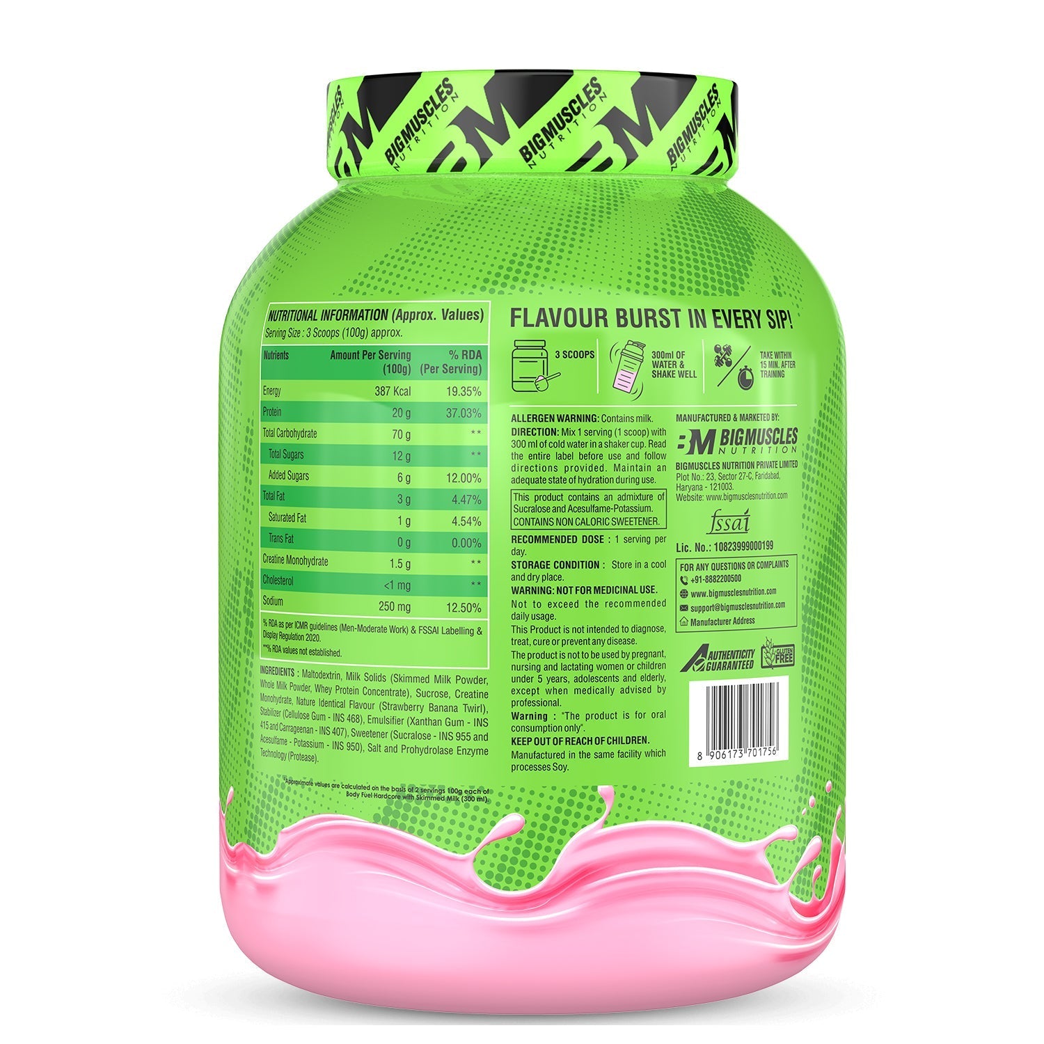 Body Fuel Hardcore Mass Gainer BigMuscles Nutrition
