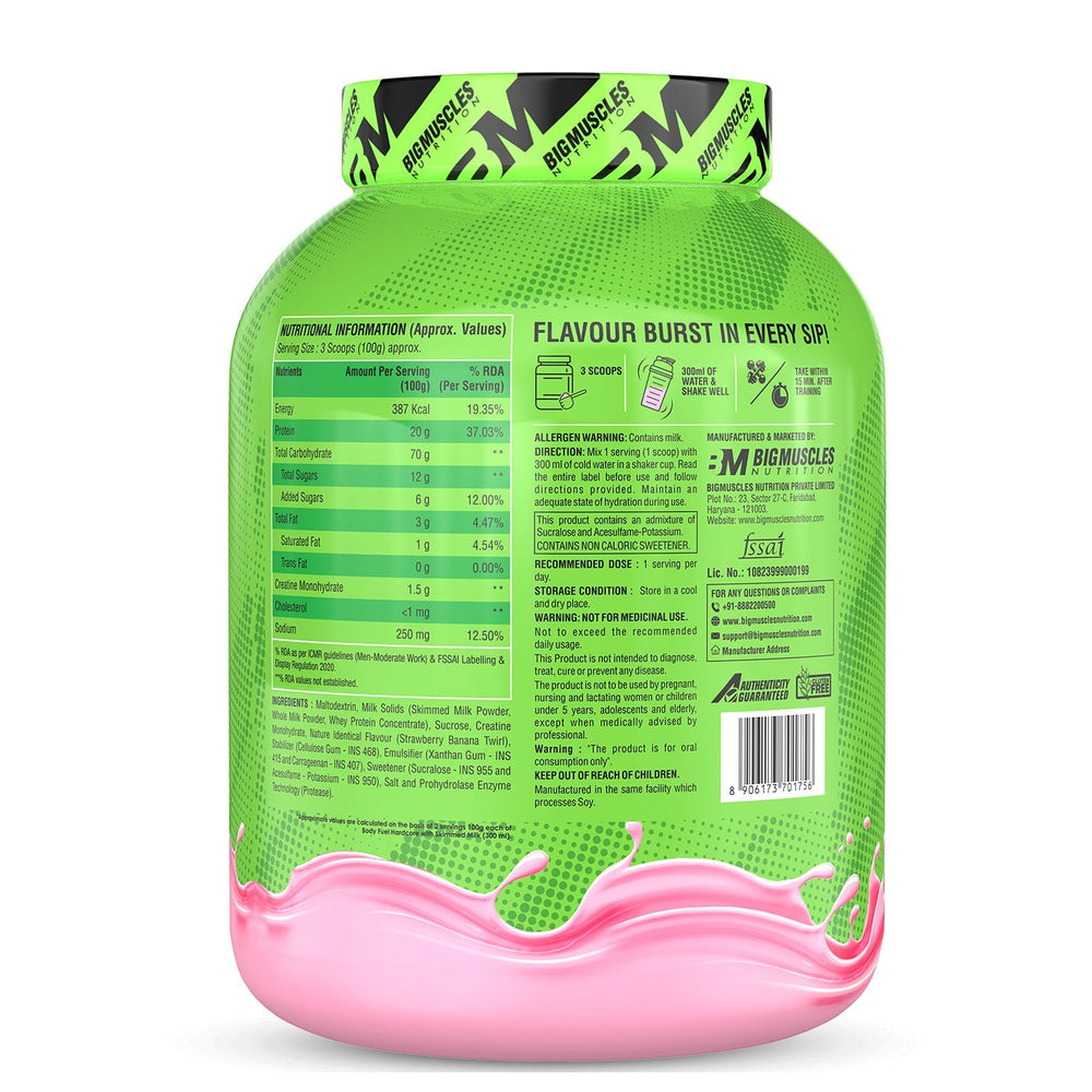 Body Fuel Hardcore Mass Gainer BigMuscles Nutrition