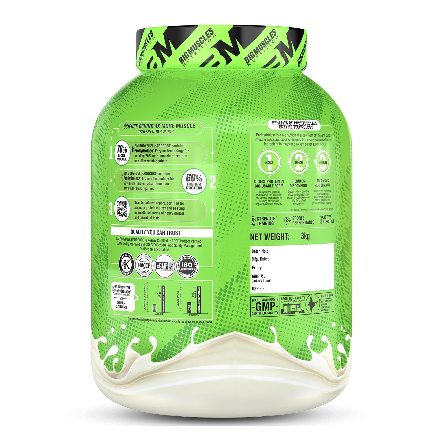 Body Fuel Hardcore Mass Gainer BigMuscles Nutrition