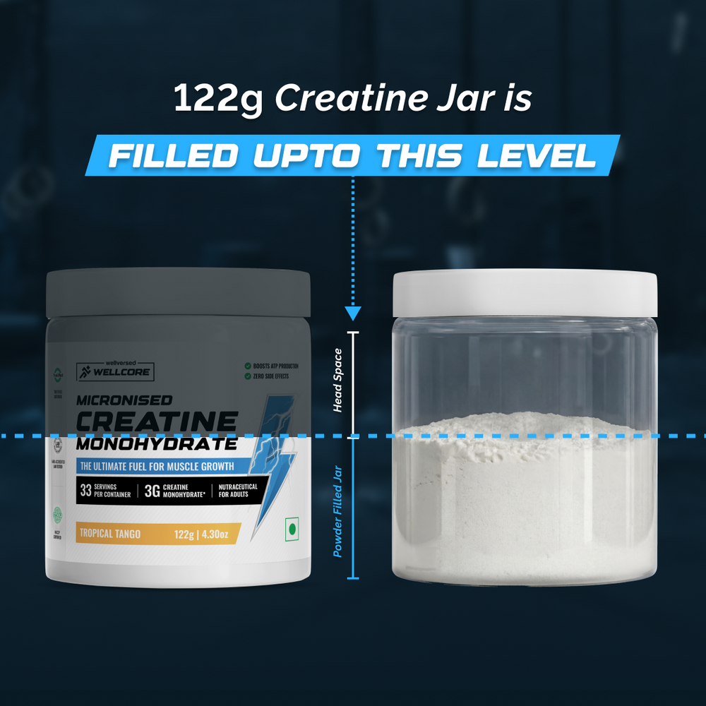 Wellcore Micronised Creatine Monohydrate Powder 122g Tropical Tango