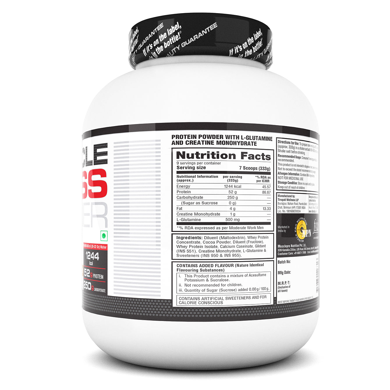Labrada Muscle Mass Gainer Powder Protein Shake