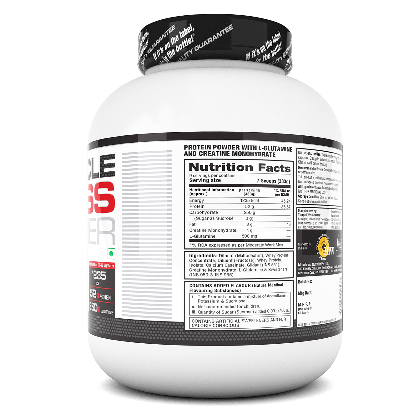 Labrada Muscle Mass Gainer Powder Protein Shake