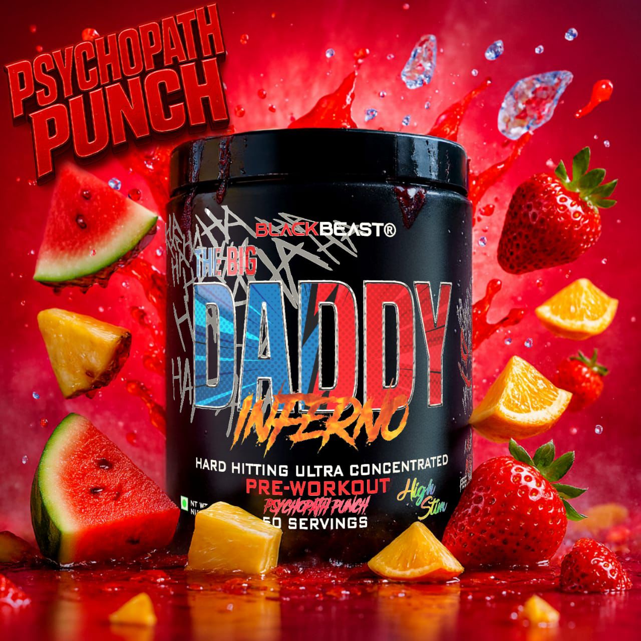Black Beast The Big Daddy Inferno Preworkout Powder 300g