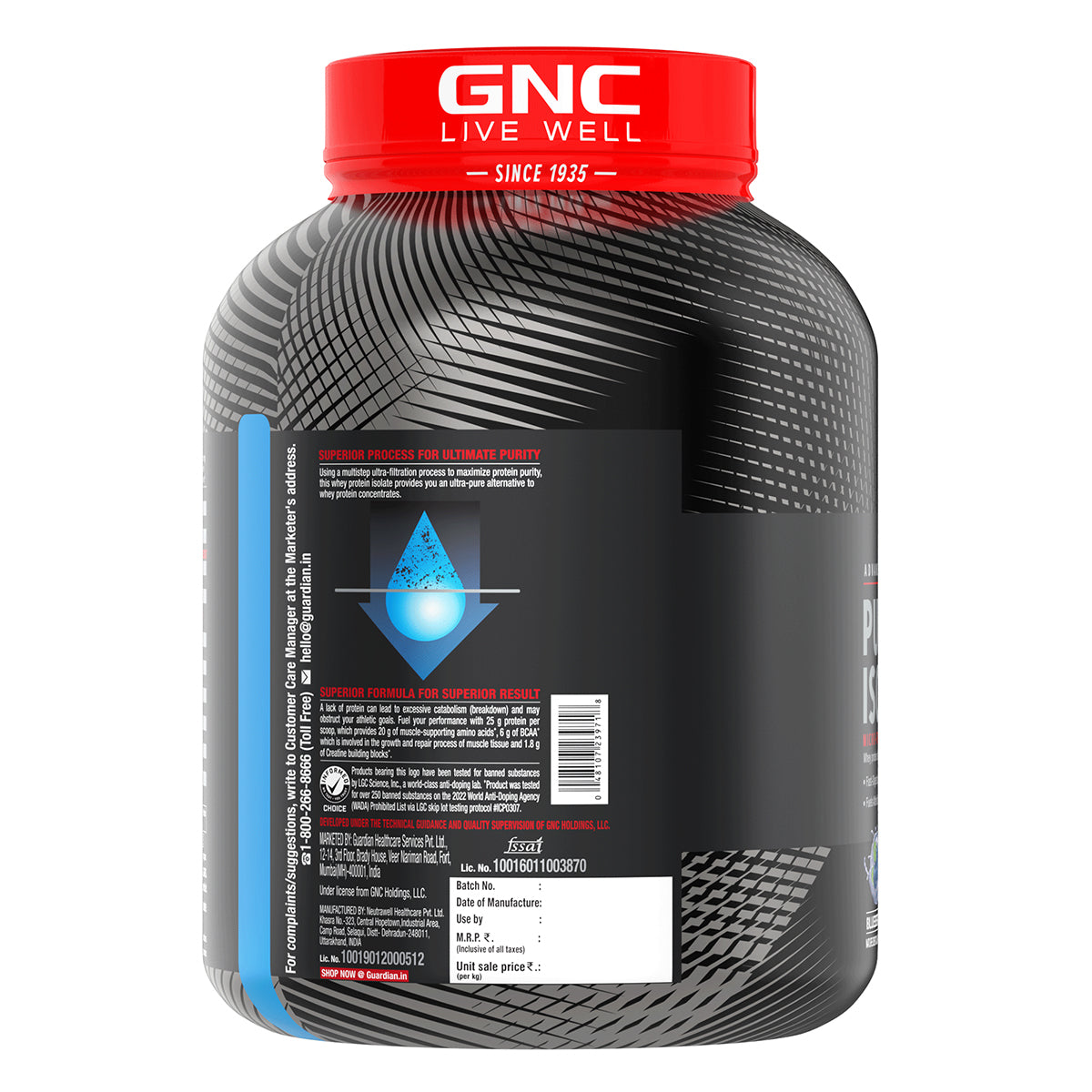 AMP Pure Isolate Whey Protein GNC
