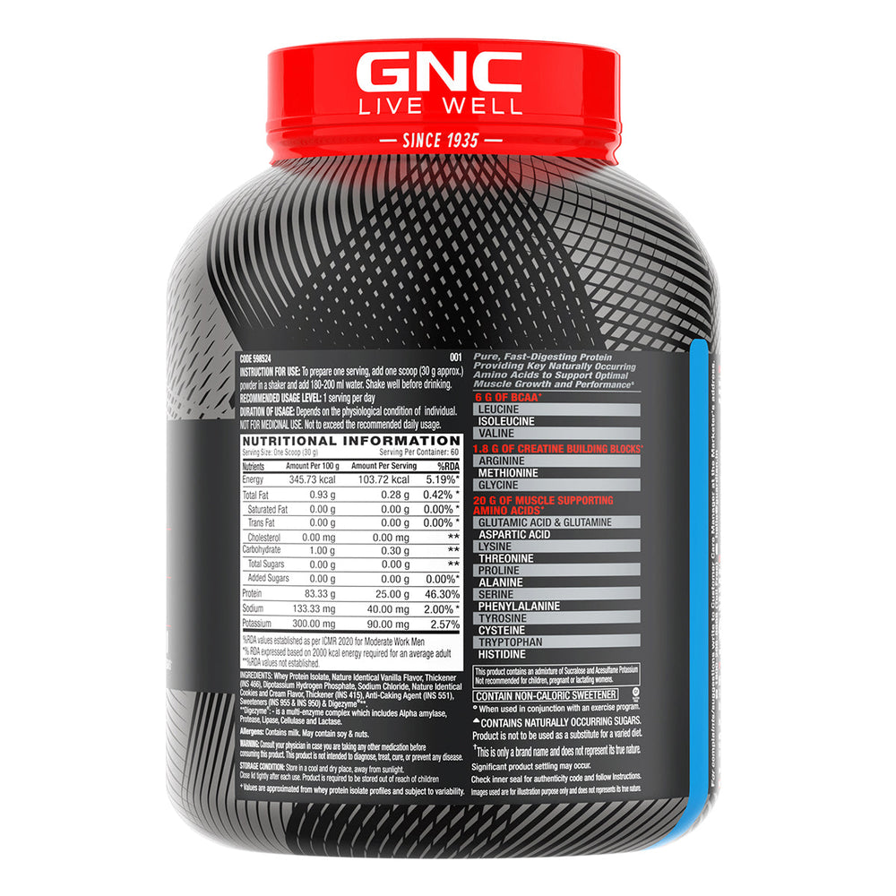 AMP Pure Isolate Whey Protein GNC