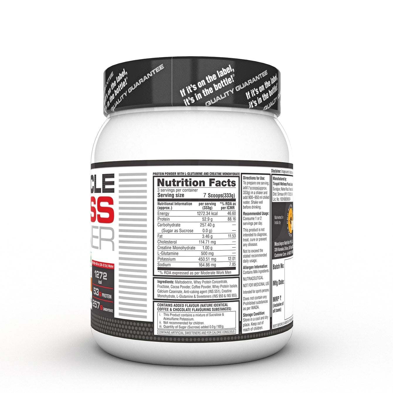 Labrada Muscle Mass Gainer Powder Protein Shake