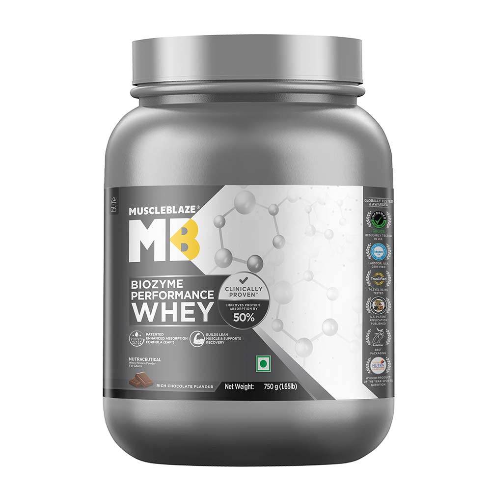 MuscleBlaze Biozyme Performance Whey Protein Powder