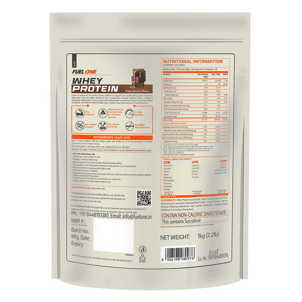 Whey Protein Powder Fudge Chocolate 1 kg
