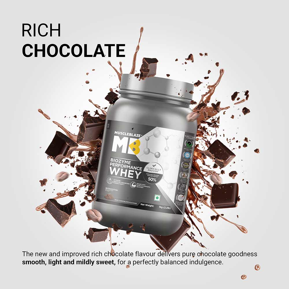 MuscleBlaze Biozyme Performance Whey Protein Powder