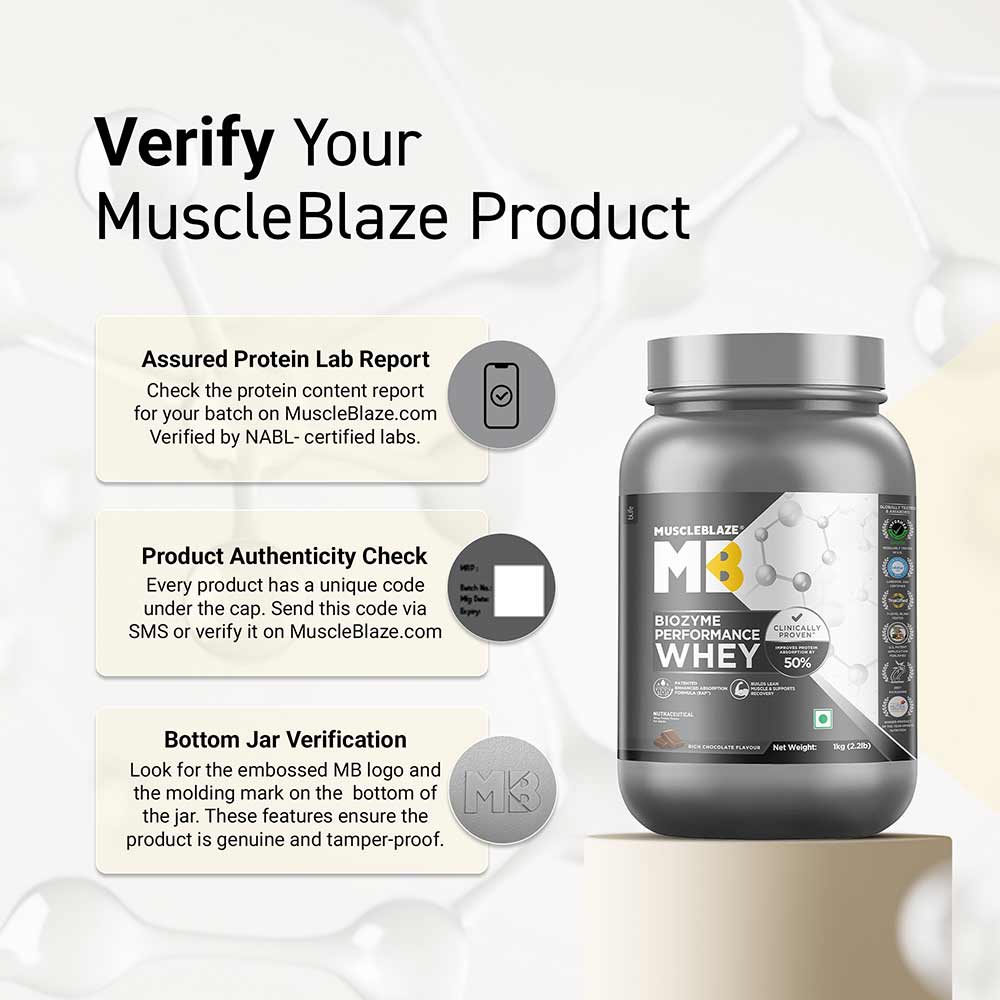 MuscleBlaze Biozyme Performance Whey Protein Powder