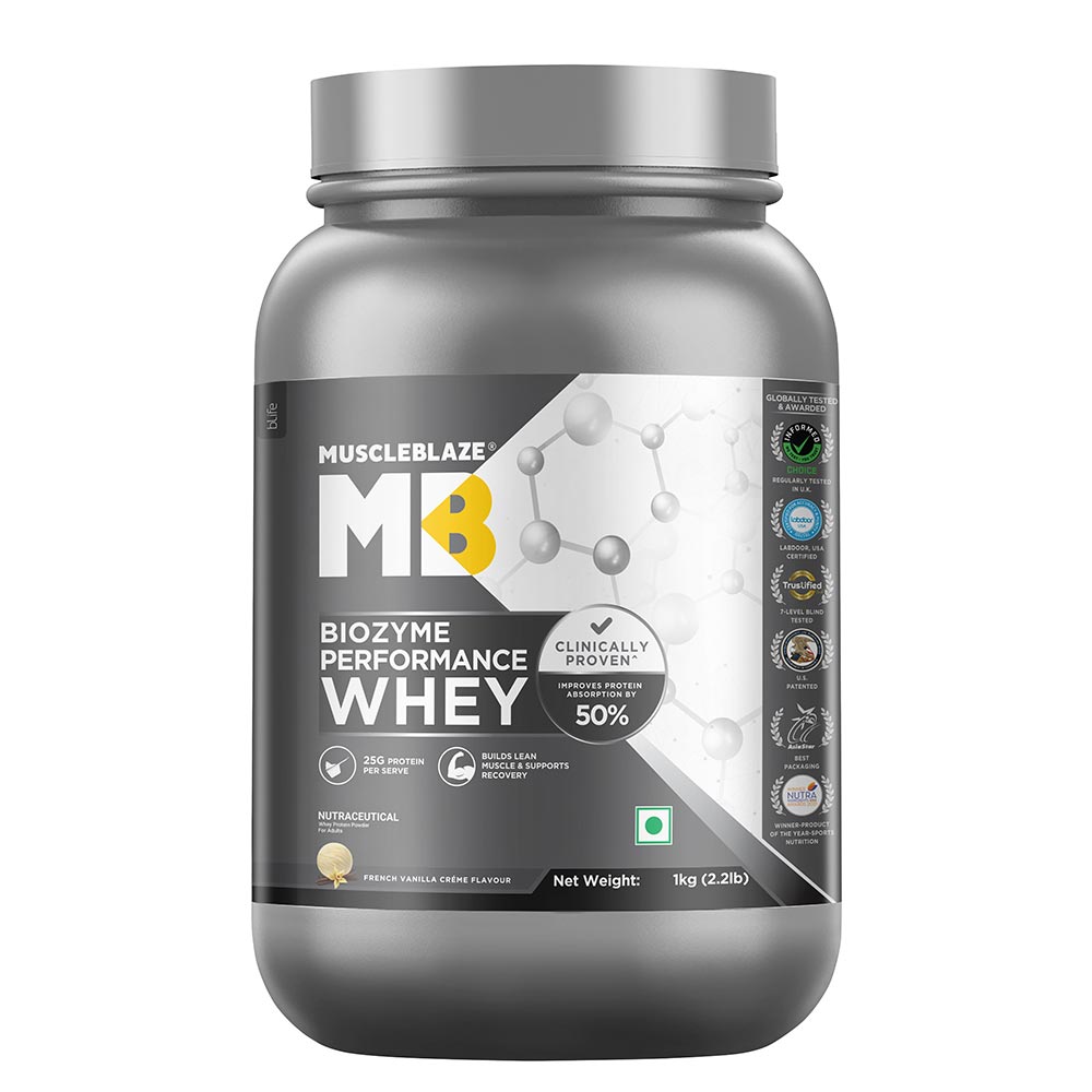 MuscleBlaze Biozyme Performance Whey Protein Powder