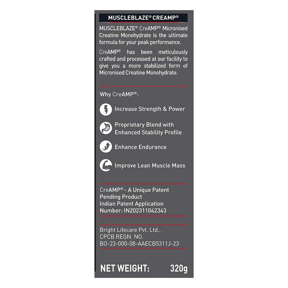 MuscleBlaze CreAMP Creatine Monohydrate Powder