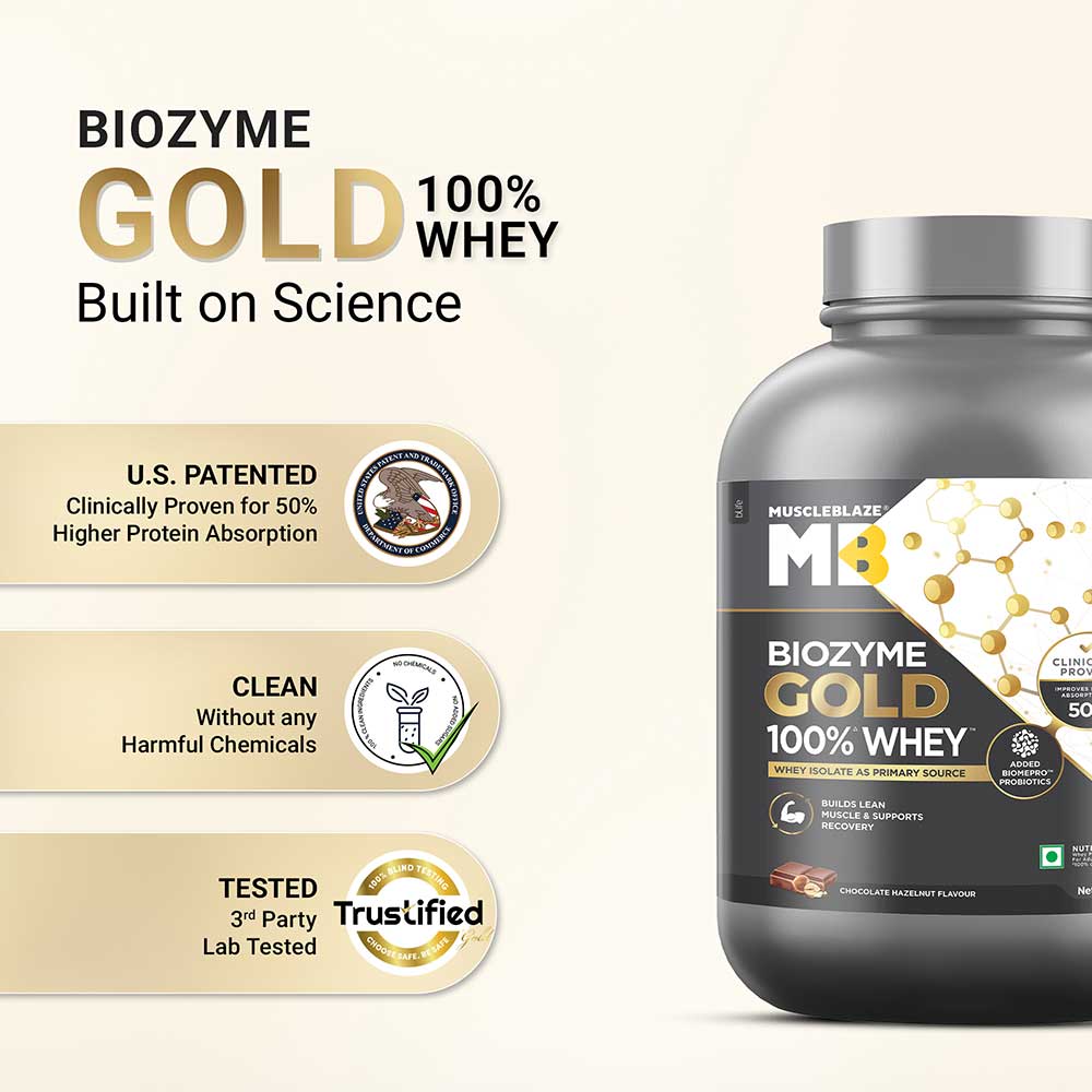Biozyme Gold 100% Whey MuscleBlaze 2 kg
