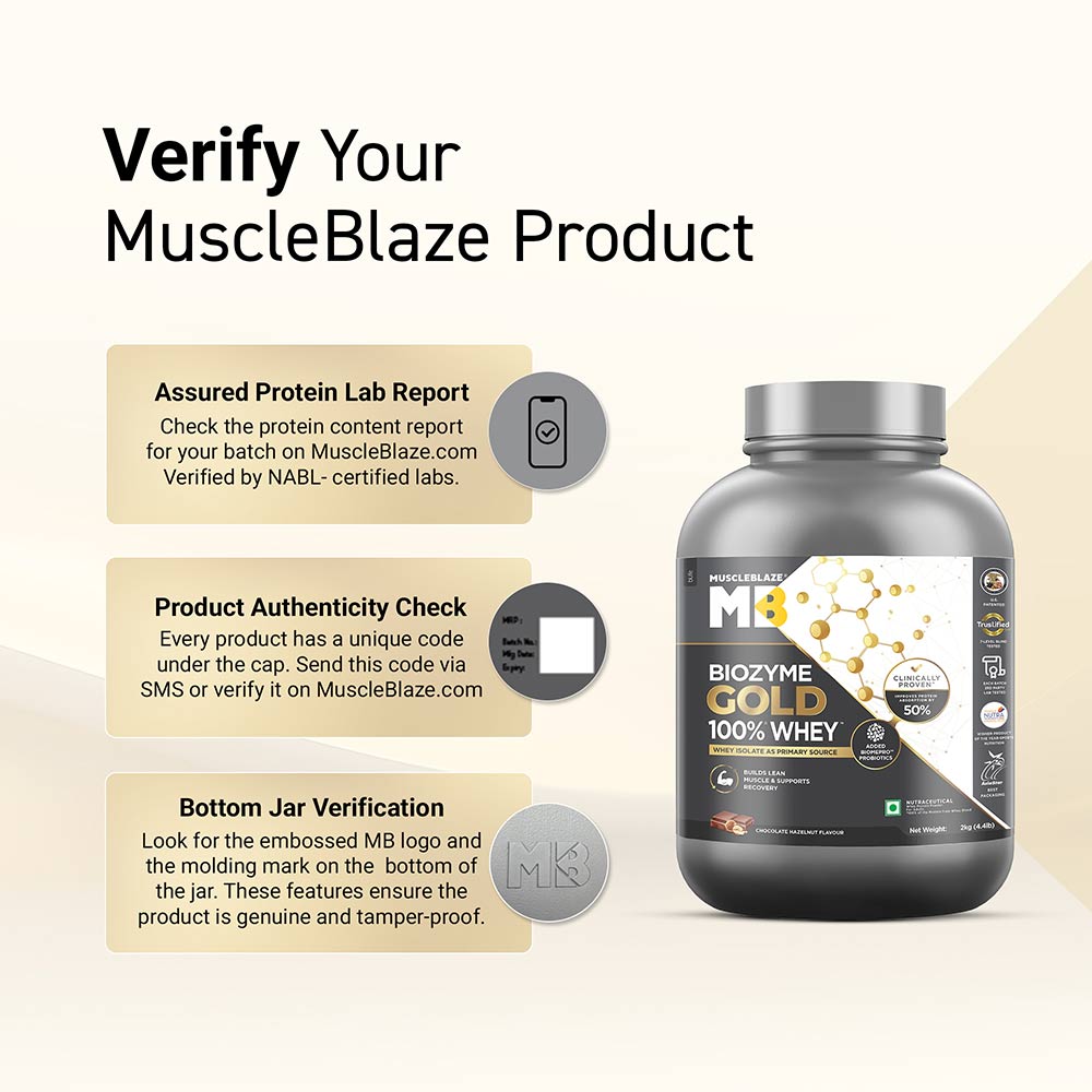 Biozyme Gold 100% Whey MuscleBlaze 2 kg