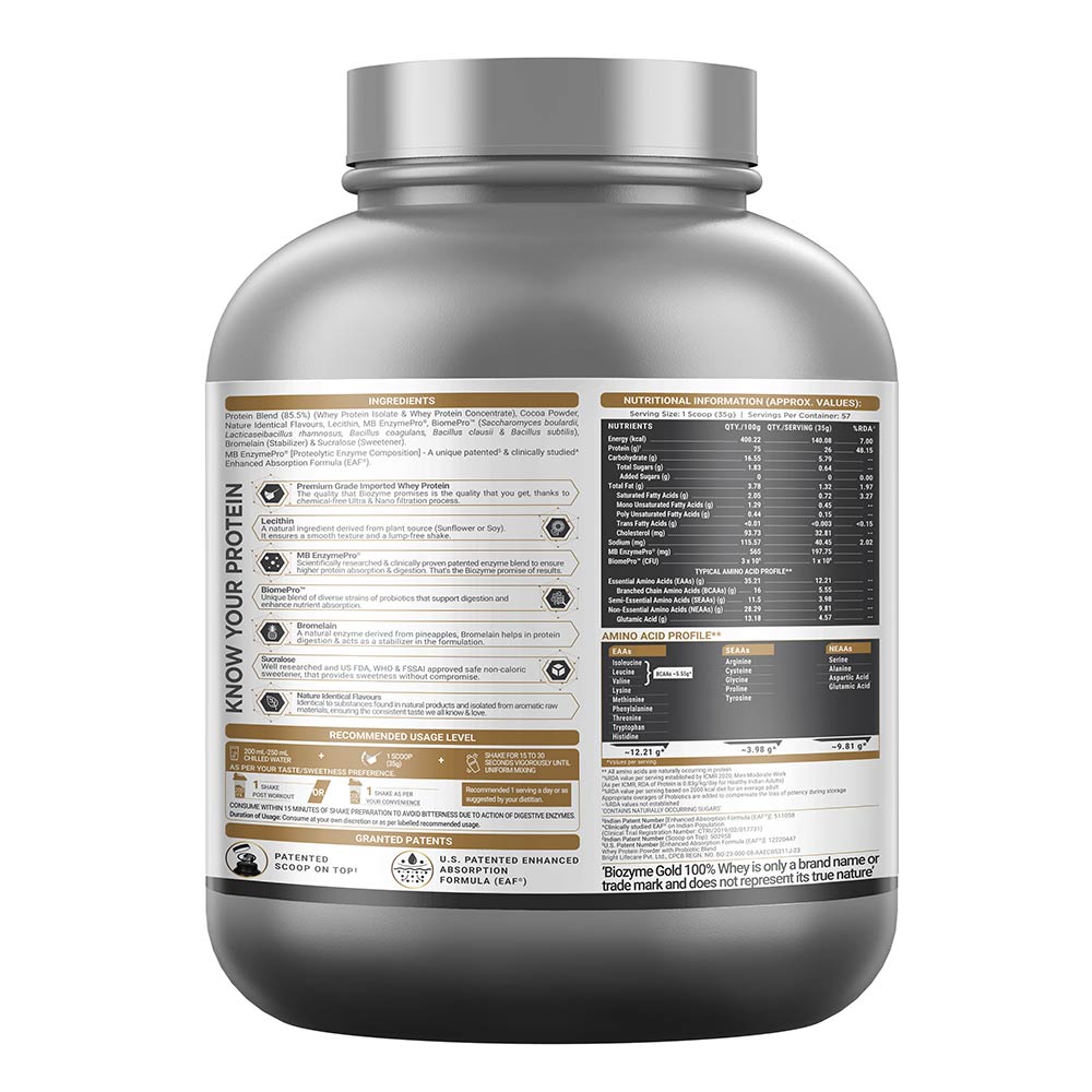 Biozyme Gold 100% Whey MuscleBlaze 2 kg