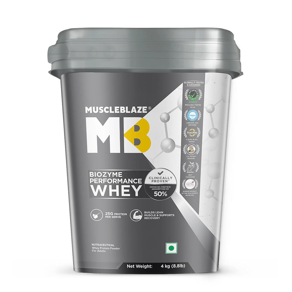 MuscleBlaze Biozyme Performance Whey Protein Powder