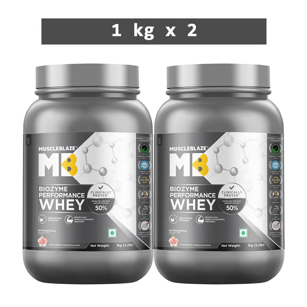 MuscleBlaze Biozyme Performance Whey Protein Powder