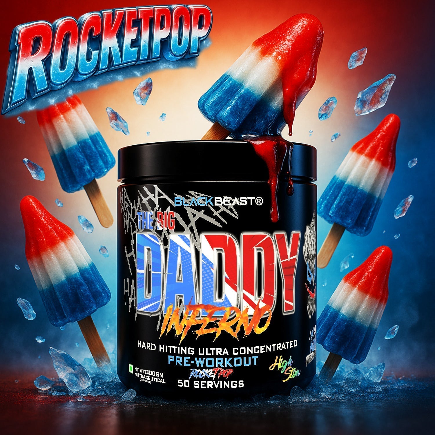 Black Beast The Big Daddy Inferno Preworkout Powder 300g