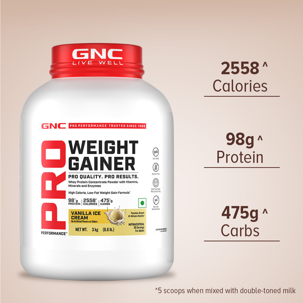 Pro Performance Weight Gainer Double Chocolate GNC