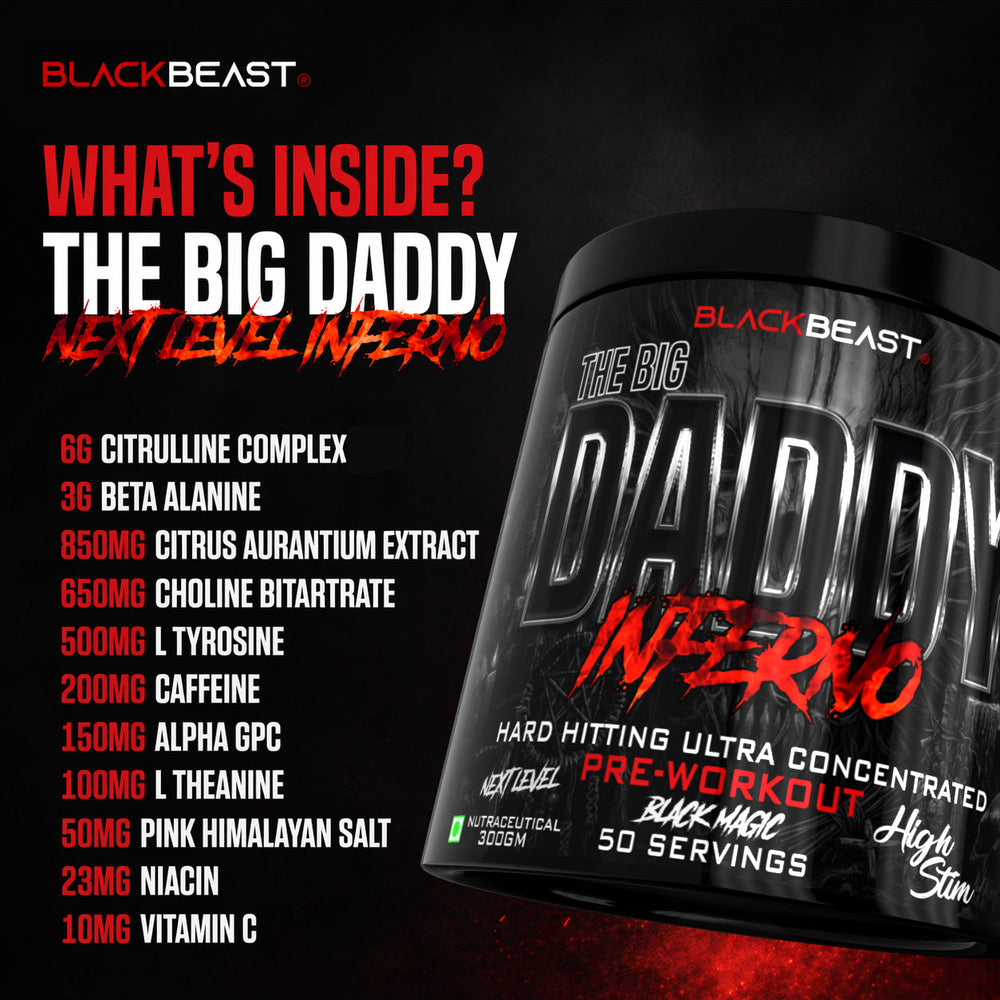 Black Beast The Big Daddy Inferno Preworkout Powder 300g